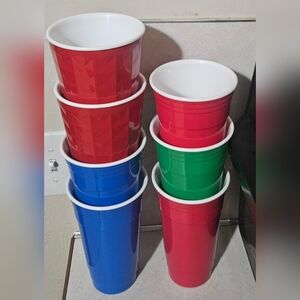 Jia Wei Plus Party Cup Set, 32 Fluid Ounce (Set of 7) Multicolor